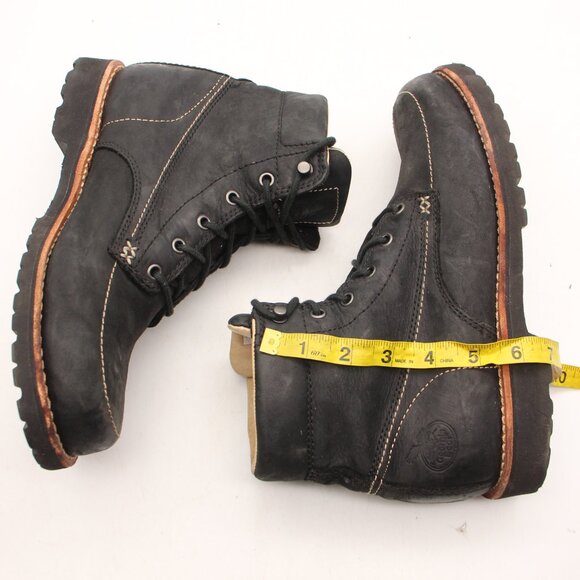 Georgia Boot Small Batch Wedge Men\'s Size 9.5 M Black Leather Lace Up